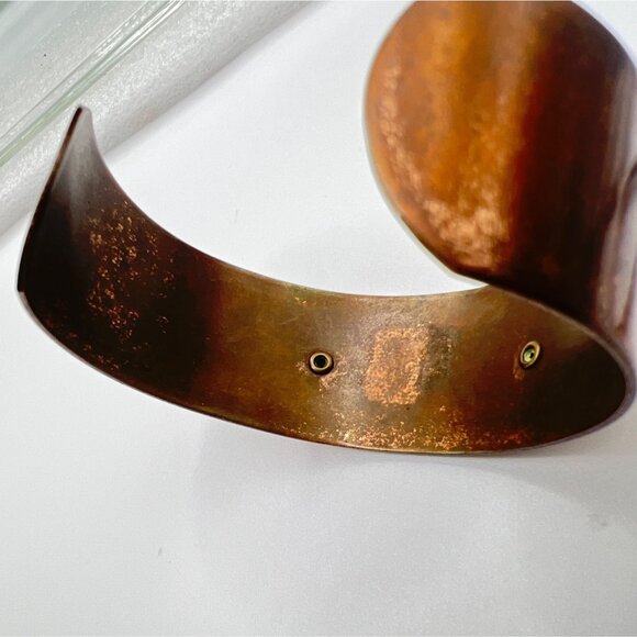 Vintage Copper Cuff Bracelet With Thunderbird & Arrow Design - Picture 7 of 9